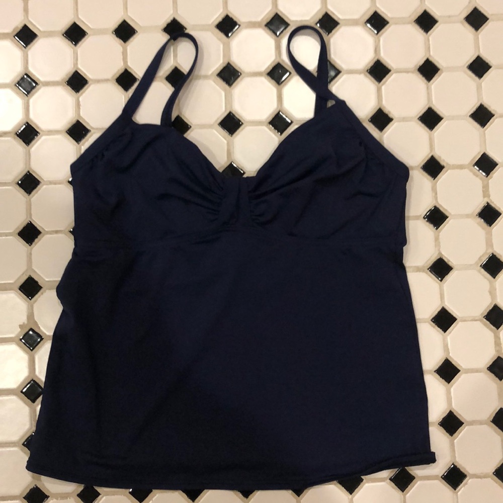 Land’s End Tankini Navy 10